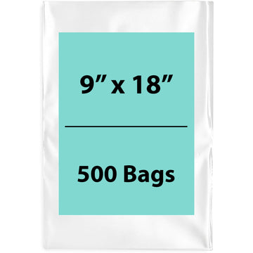 Clear poly bags Flat 9 inch (width) X 18 inch (Height) LDPE